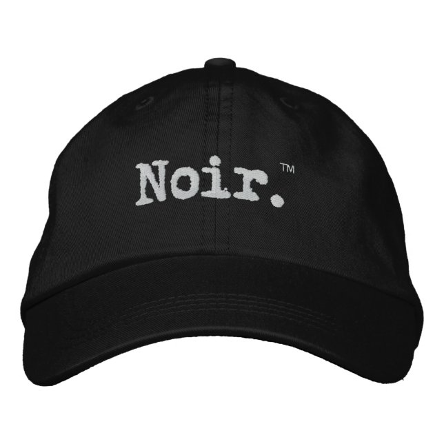 Casquette Brodée Officier noir (Devant)