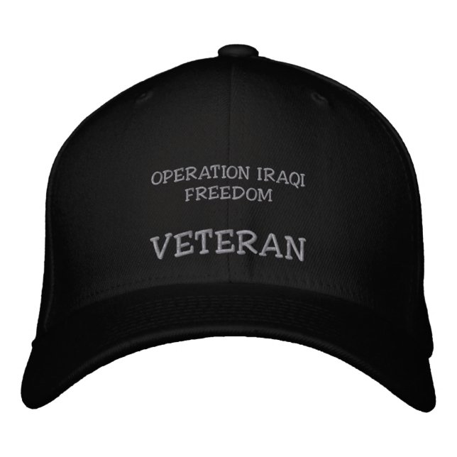 CASQUETTE BRODÉE OPÉRATION LIBERTÉ IRAKIENNE, VÉTÉRAN (Devant)