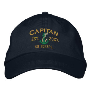 Casquette Brodée Or vert ESPAGNOL d'EL Capitan personnalisé