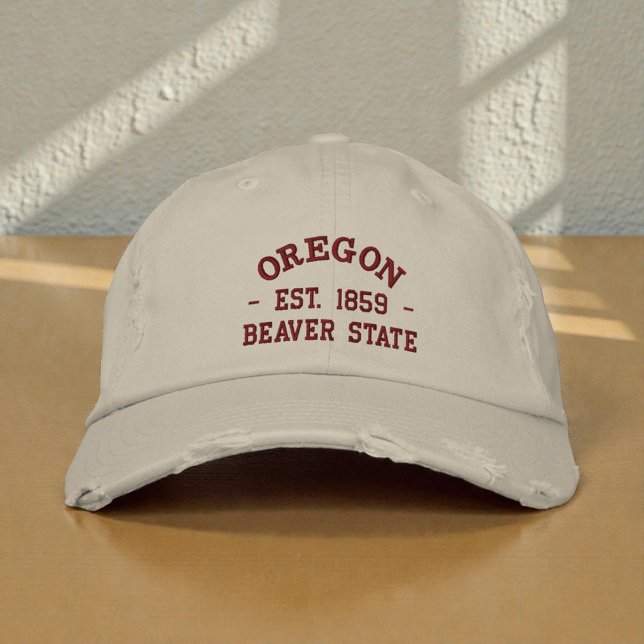 Casquette Brodée Oregon Est 1859 Beaver State Embroidered Cap (Créateur téléchargé)