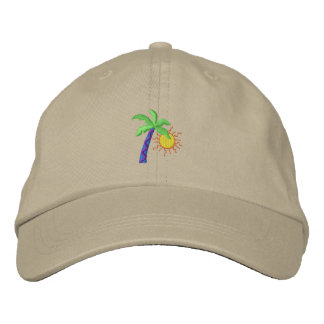 Casquette Brodée Palme avec soleil