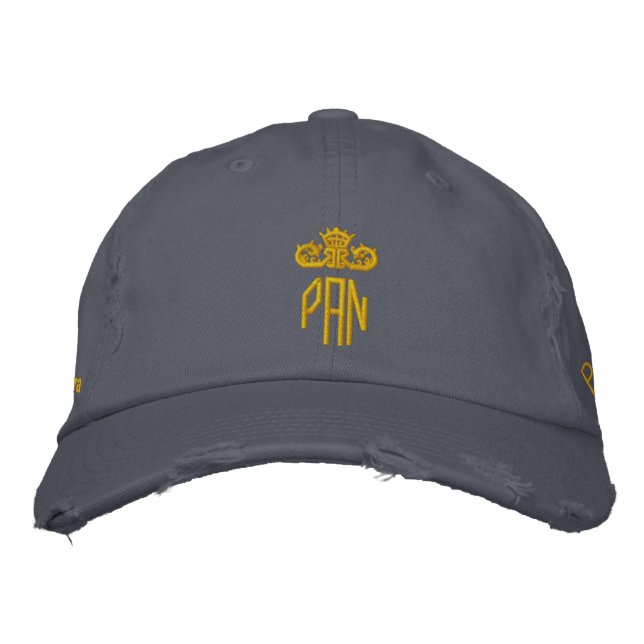 Casquette Brodée PAN-Cap-blue x gold (Devant)