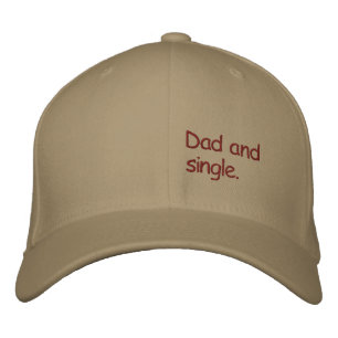 Casquette Brodée Papa et célibataire. Broderie rouge pour hommes