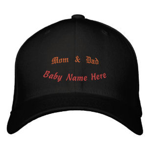 Casquette Brodée Papa Maman avec le prénom de bébé - initiale B Fle