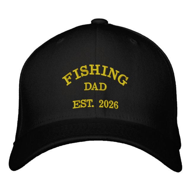 Casquette Brodée Papa Pêcheur Établ. 2026 | Design Brodé (Devant)