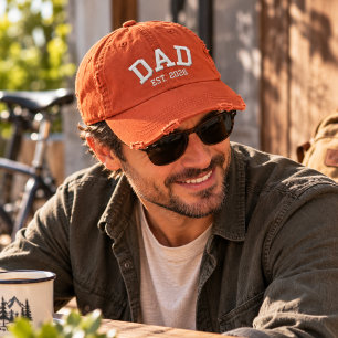 Casquette Brodée Papa personnalisé ANNÉE DE CRÉATION Brodé en détre