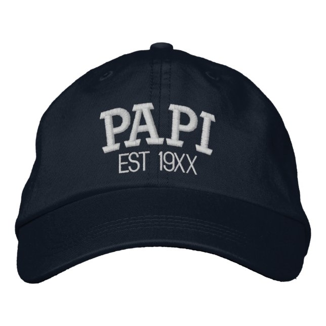Casquette Brodée Papi Personalized Father's Day Gift Custom Text (Devant)
