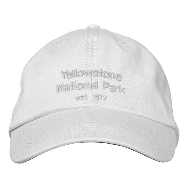Casquette Brodée Parc national de Yellowstone, est. 1872 (Devant)