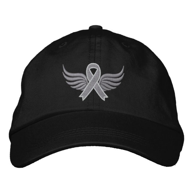 Casquette Brodée Parkinsons Maladie Ruban ailes (Devant)