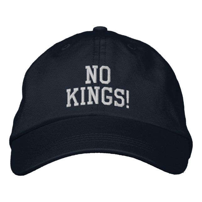 Casquette Brodée PAS DE ROIS ! (vous pouvez modifier les mots) (Devant)