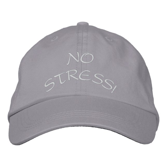 CASQUETTE BRODÉE PAS DE STRESS ! (Devant)