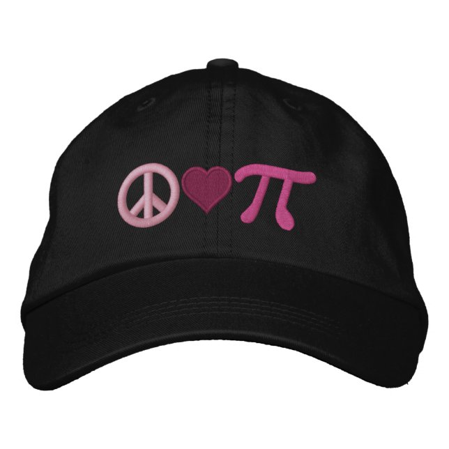 Casquette Brodée Peace love pi (Devant)