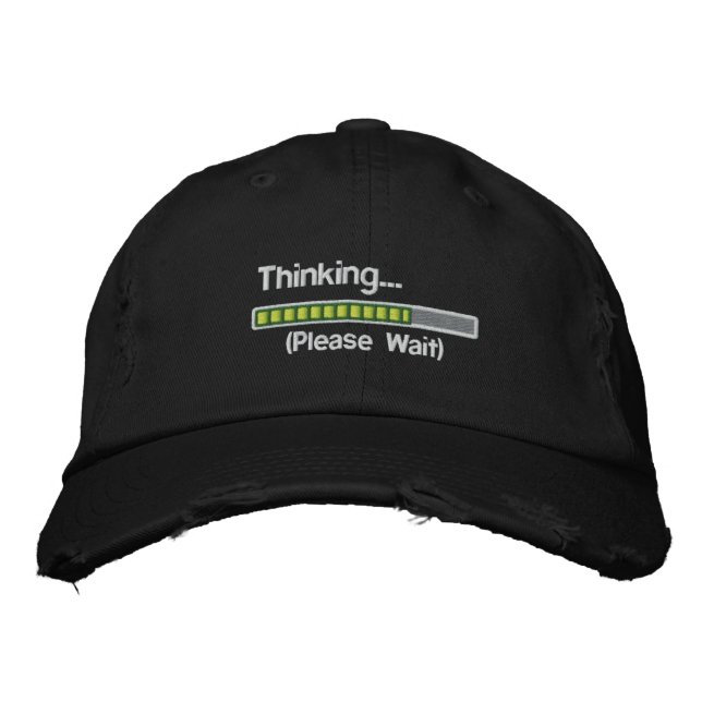 Casquette Brodée Penser... Veuillez patienter (Devant)