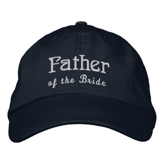 Casquette Brodée PÈRE de la BRIDE Nom personnalisé NAVY B3A (Devant)