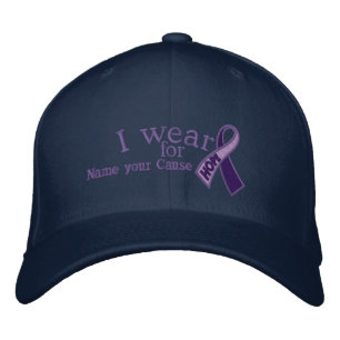 Casquette Brodée Personalisé Purple Hope Spirit Day Ribbon Texte