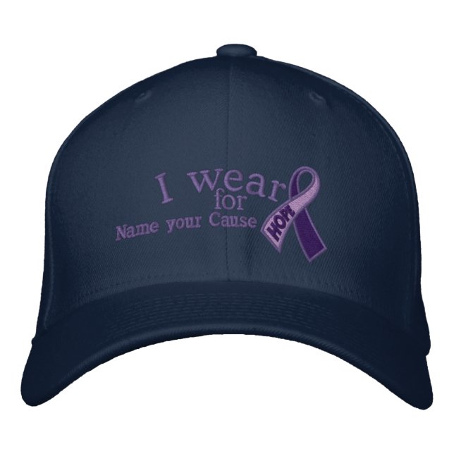 Casquette Brodée Personalisé Purple Hope Spirit Day Ribbon Texte (Devant)