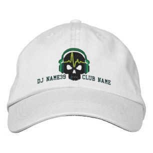 Casquette Brodée Personalized DJ Skull Your Name Club Embroidery
