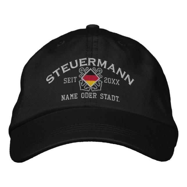 Casquette Brodée Personalized German First Mate Nautical (Devant)