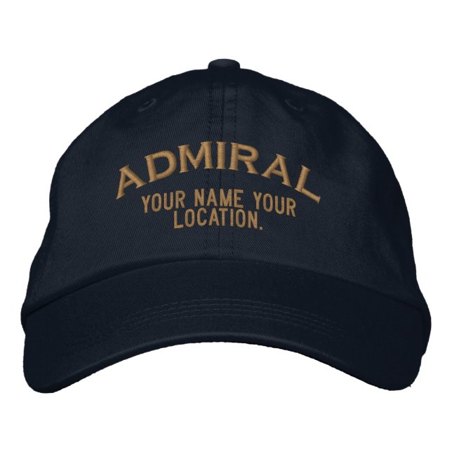 Casquette Brodée Personalized Sea Admiral Hat (Devant)