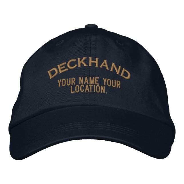 Casquette Brodée Personalized Sea Deckhand Hat (Devant)