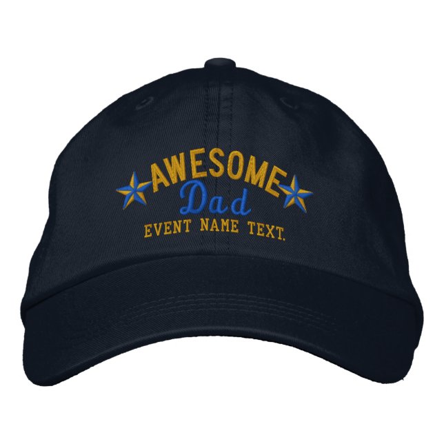 Casquette Brodée Personalized Your Nom Awesome Dad Embroidery (Devant)