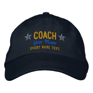 Casquette Brodée Personnalisable Votre Nom COACH Étoiles Broderie