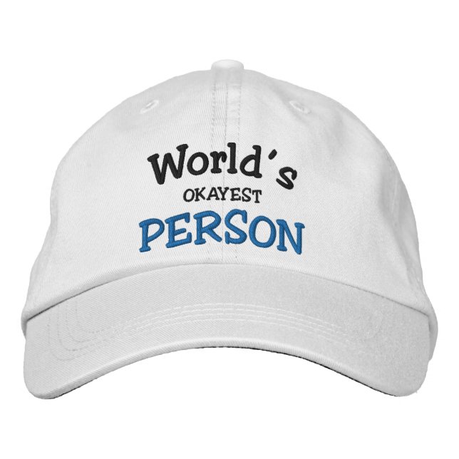 Casquette Brodée Personnalisation de la personne la plus Okayest da (Devant)
