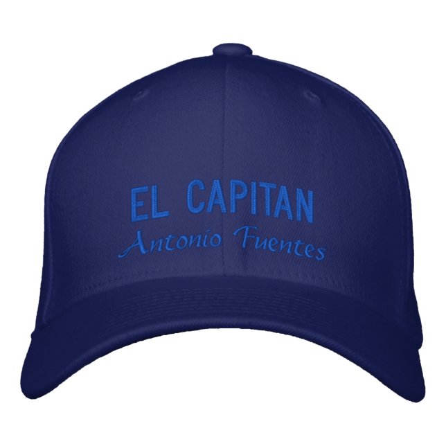Casquette Brodée Personnalisé El Capitan Blue Fishing (Devant)
