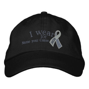 Casquette Brodée Personnalisé Grey Hope Ribbon Sensibilisation Votr