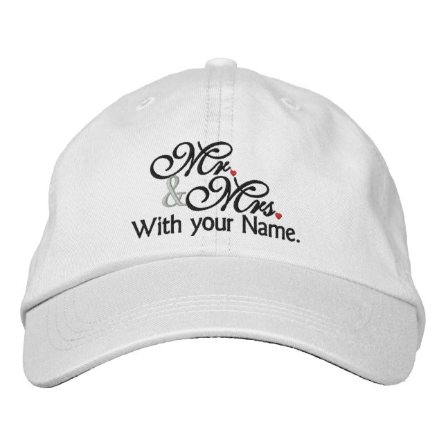 Casquette Brodée Personnalisé M. et Mme Mari Femme Ses Hers (Devant)