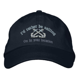 Casquette Brodée Personnalisé Nautical Je préfère naviguer
