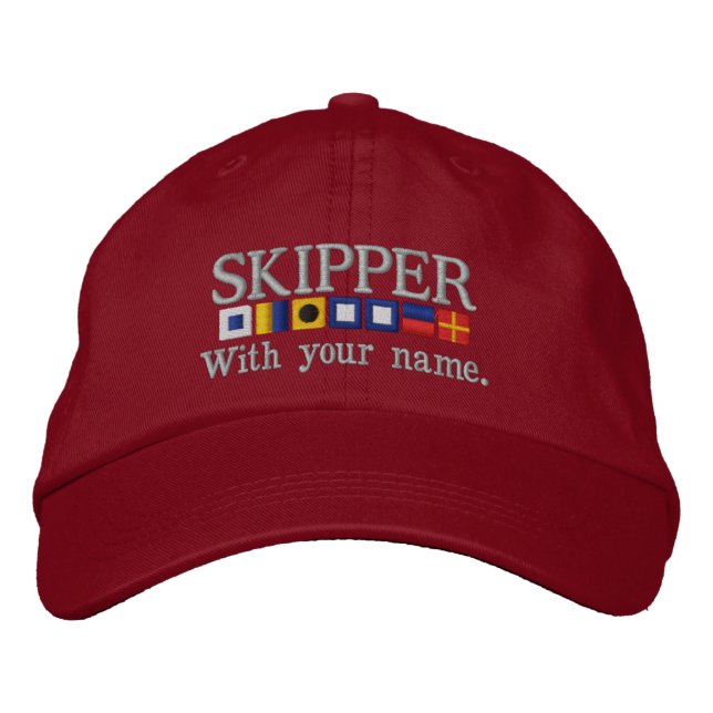 Casquette Brodée Personnalisé Personnalisé Votre Skipper Indicateur (Devant)