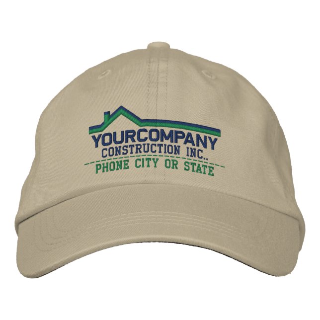 Casquette Brodée Personnalisé pour votre entreprise de construction (Devant)