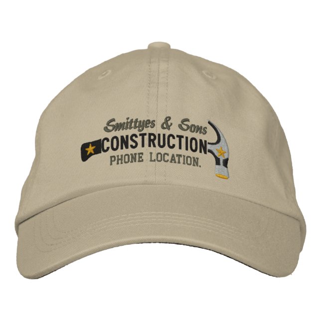 Casquette Brodée Personnalisé pour votre entreprise de construction (Devant)