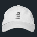 Casquette Brodée Personnalisé Réglable Faire Vous-Même<br><div class="desc">Créez votre propre casquette réglable. Utilisez l'outil de conception pour télécharger votre art,  vos designs ou votre image pour créer un casquette réglable d'une sorte! Vous pouvez également ajouter du texte .. créer vos propres casquettes uniques de Ricaso</div>