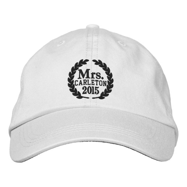 Casquette Brodée Personnalisé Votre nom Année pour Mme Embroidery (Devant)