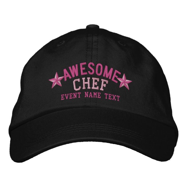 Casquette Brodée Personnalisé Votre Nom Awesome Chef Broderie (Devant)
