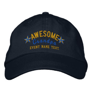 Casquette Brodée Personnalisé Votre Nom Awesome Grand-Père Broderie