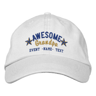 Casquette Brodée Personnalisé Votre Nom Awesome Grand-Père Broderie