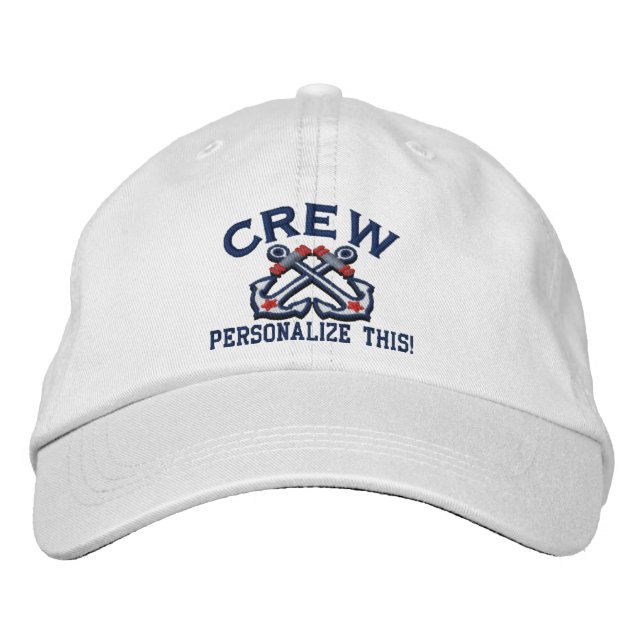 Casquette Brodée Personnaliser Ce Nom Emplacement Business Nautique (Devant)
