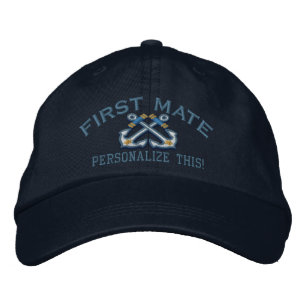 Casquette Brodée Personnaliser Ce Nom Emplacement Premier Mate Naut
