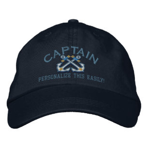 Casquette Brodée Personnaliser Ce Nom Lieu Capitaine Nautique