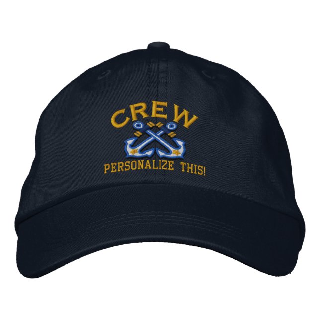 Casquette Brodée Personnaliser Ce Nom Location Crew Nautical (Devant)