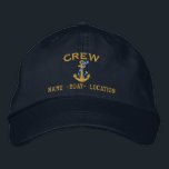 Casquette Brodée Personnaliser de l'équipage Votre nom de corde An<br><div class="desc">Un casquette de baseball brodé par des membres d'équipage, facile à personnaliser. Mode décontractée qui a l'air bon sur, ou hors du bateau! Voici une sélection de casquettes de baseball décontractés brodés sur mesure ; dans un style nautique, vous pouvez facilement personnaliser pour le rendre aussi unique que vous êtes....</div>