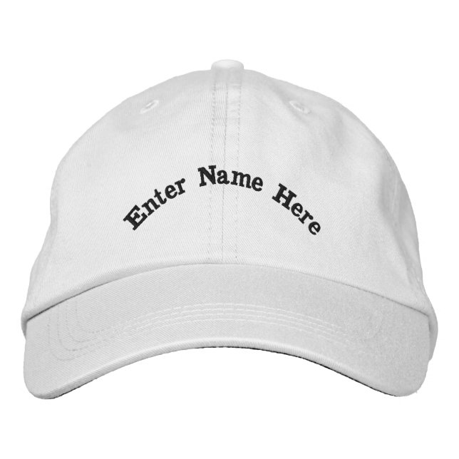 Casquette Brodée Personnaliser Entrez Votre Nom Texte Personnalisé  (Devant)