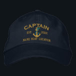 Casquette Brodée Personnalisez Facilement Ce Style D'Ancre De Corde<br><div class="desc">Une corde de capitaine personnalisée ancre le style de broderie dorée. Un casquette de baseball décontracté et original, brodé à la mode, ne manquera pas de faire une impression sur, ou hors du bateau. Voici une sélection de casquettes de baseball décontractés brodés sur mesure ; dans un style nautique, vous...</div>