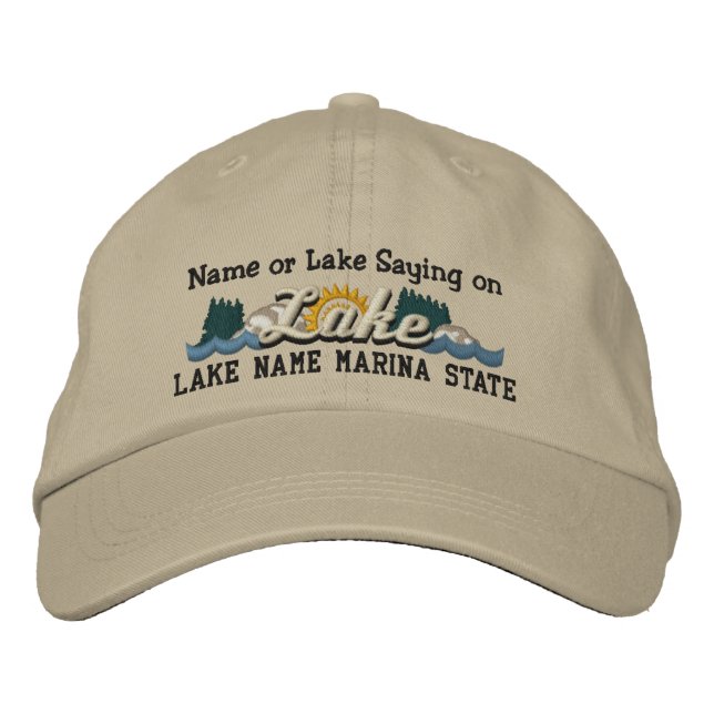 Casquette Brodée Personnalisez votre nom de broderie Nom du LAC ou  (Devant)