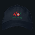 Casquette Brodée Personnalized<br><div class="desc">A Personalized Ho Ho Ho Snowflake for lovers embroidery. Easily edit the text field you see on this product page with your name or any text you like. This embroidered baseball cap is a great last minute venft for yourself or for someone special on your winter season list.</div>