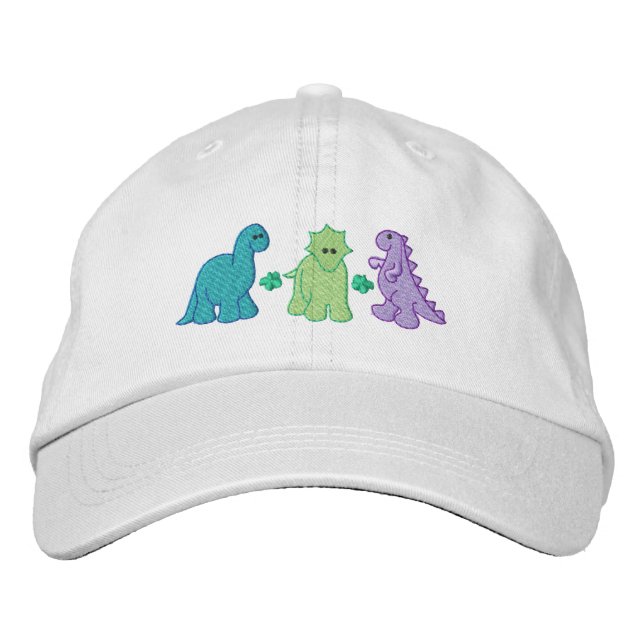 Casquette Brodée Petits Dinosaures (Devant)