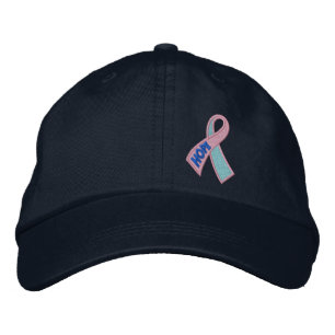 Casquette Brodée Pink and Blue Hope Cancer Ribbon Awareness